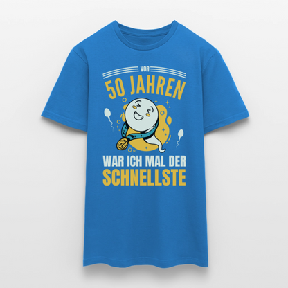 Männer T-Shirt "Vor 50 Jahren war ich mal der Schnellste" - Royalblau