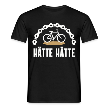 Männer T-Shirt "Hätte Hätte Fahrradkette" - Schwarz