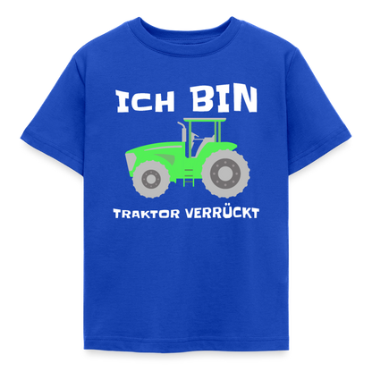 Kinder T-Shirt "Ich bin Traktor verrückt" - Royalblau