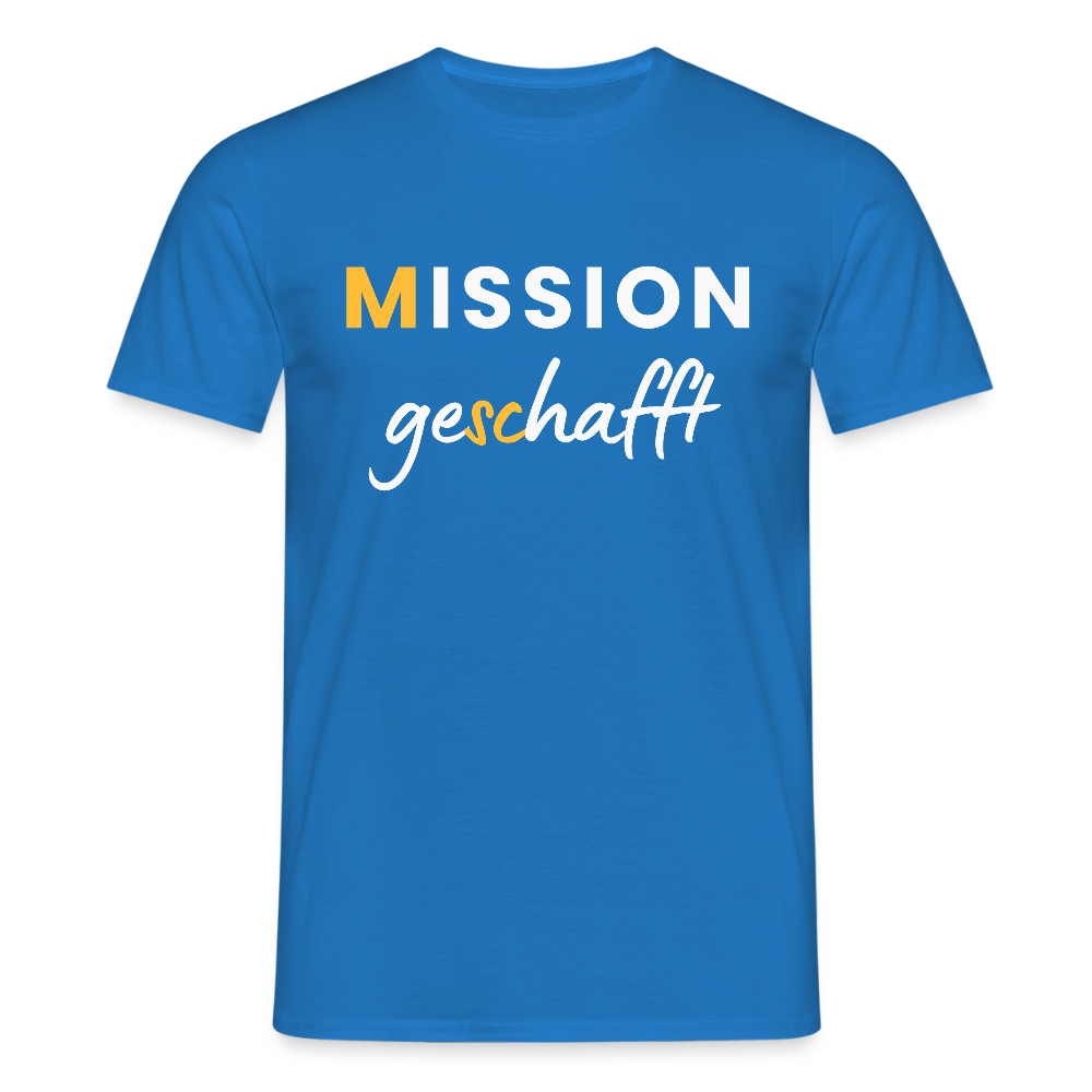 Männer T-Shirt "Mission geschafft" (M.Sc) - Royalblau