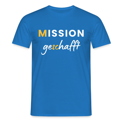 Männer T-Shirt "Mission geschafft" (M.Sc) - Royalblau