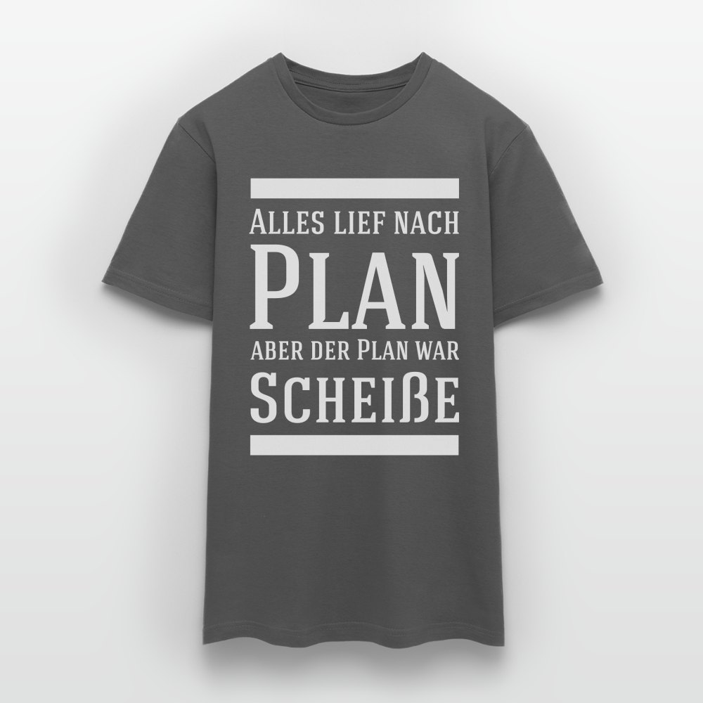 Männer T-Shirt "Alles lief nach Plan..." - Anthrazit