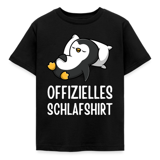Kinder T-Shirt "Offizielles Schlafshirt" - Schwarz