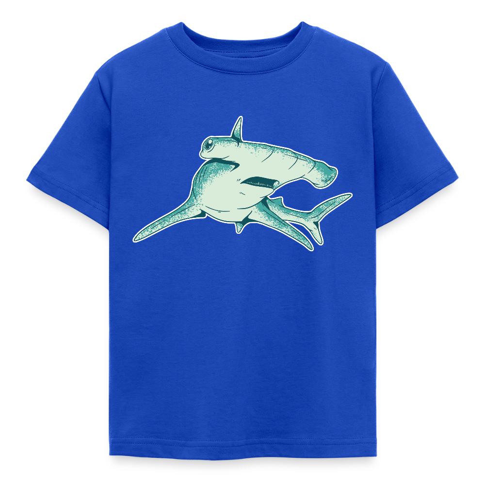 Kinder T-Shirt "Hammerhai" - Royalblau
