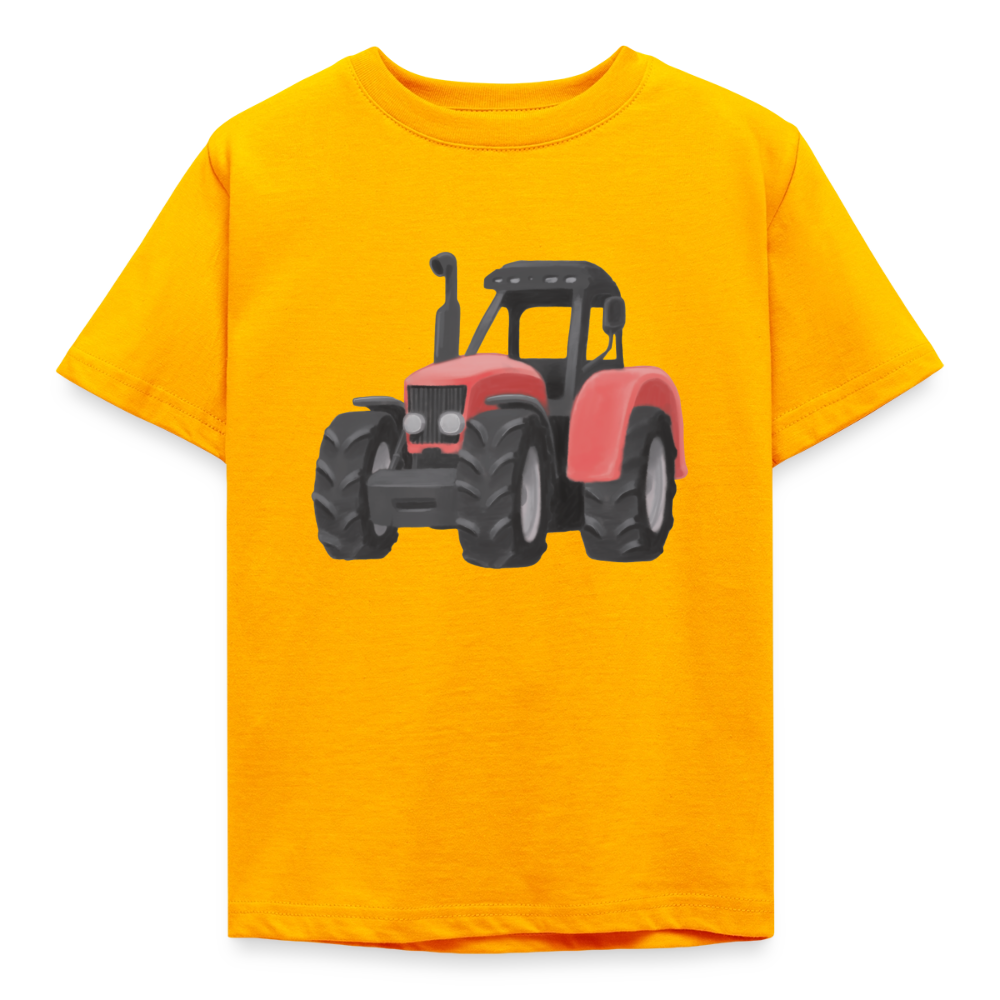 Kinder T-Shirt "Traktor im Wasserfarben-Stil" - Gold