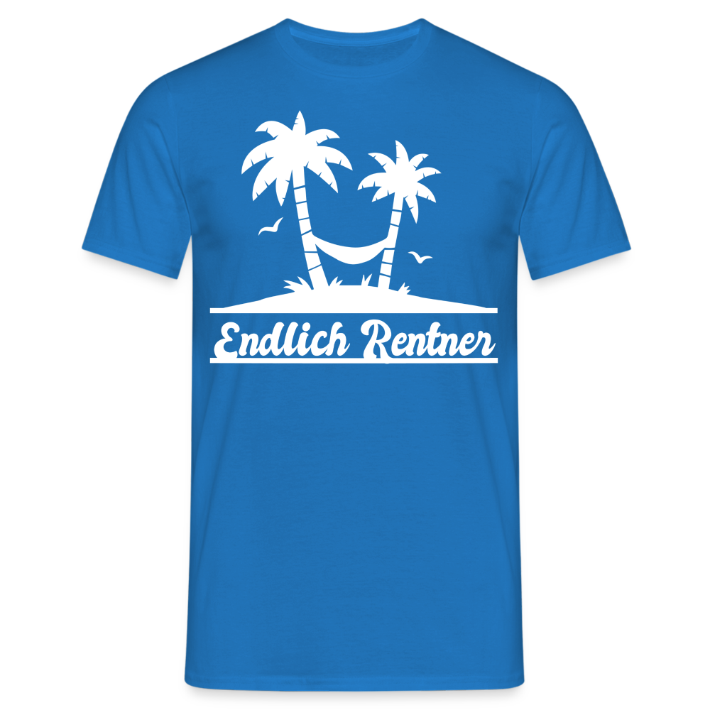 T-Shirt "Endlich Rentner" - Royalblau