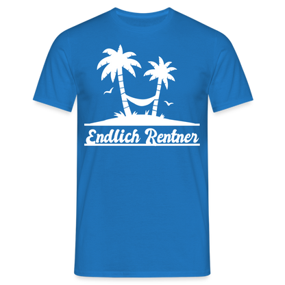 T-Shirt "Endlich Rentner" - Royalblau