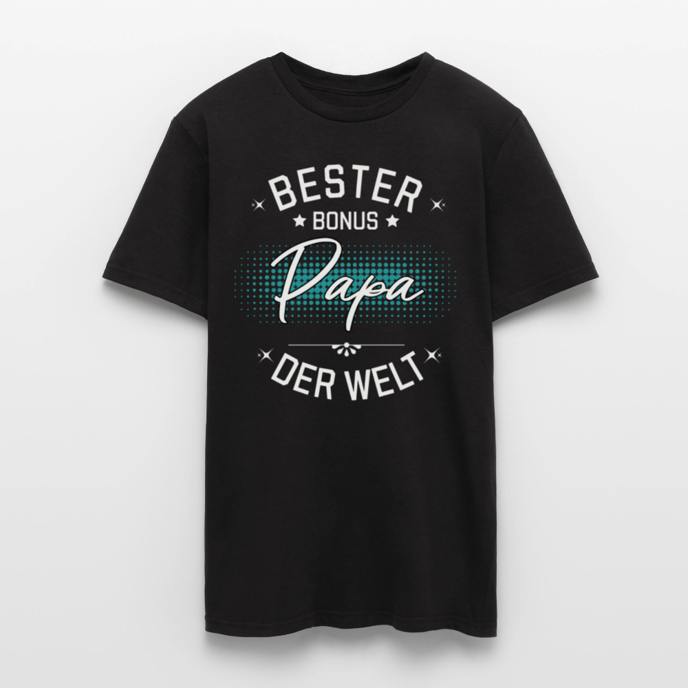 Männer T-Shirt "Bester Bonus Papa der Welt" - Schwarz