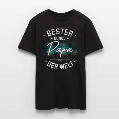 Männer T-Shirt "Bester Bonus Papa der Welt" - Schwarz