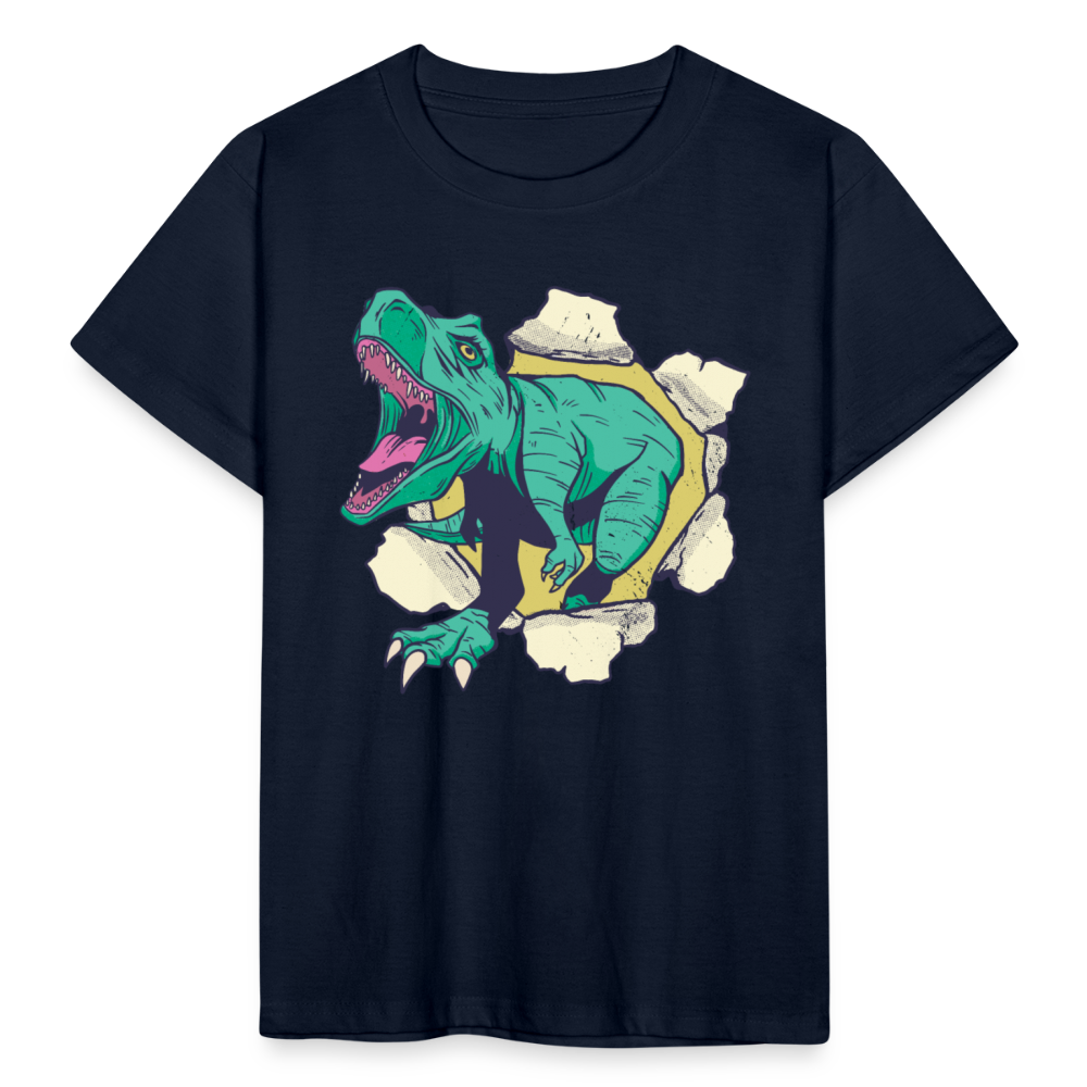 Kinder T-Shirt "Dinosaurier in Aktion" - Navy