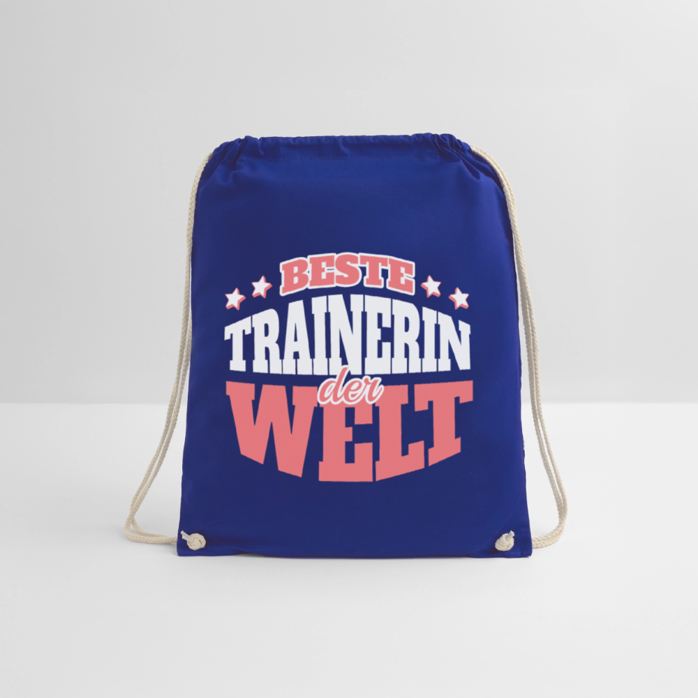 Turnbeutel "Beste Trainerin der Welt" - Königsblau