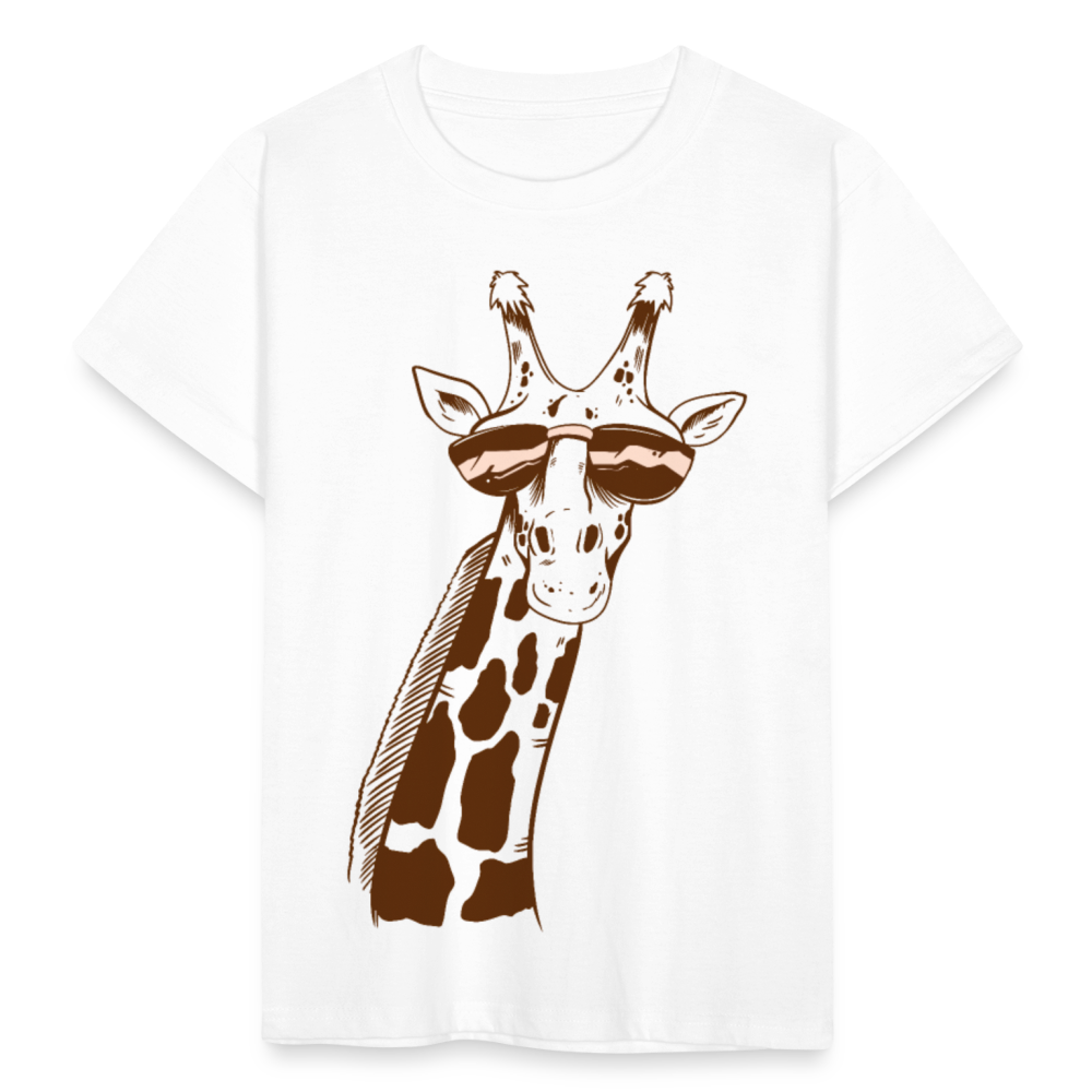 Kinder T-Shirt "Coole Giraffe" - Weiß