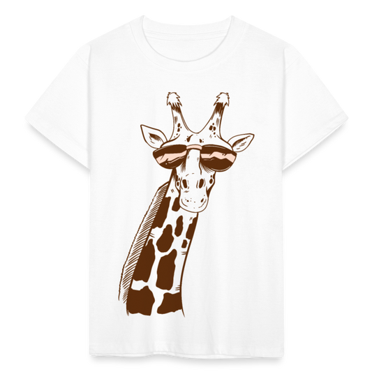 Kinder T-Shirt "Coole Giraffe" - Weiß