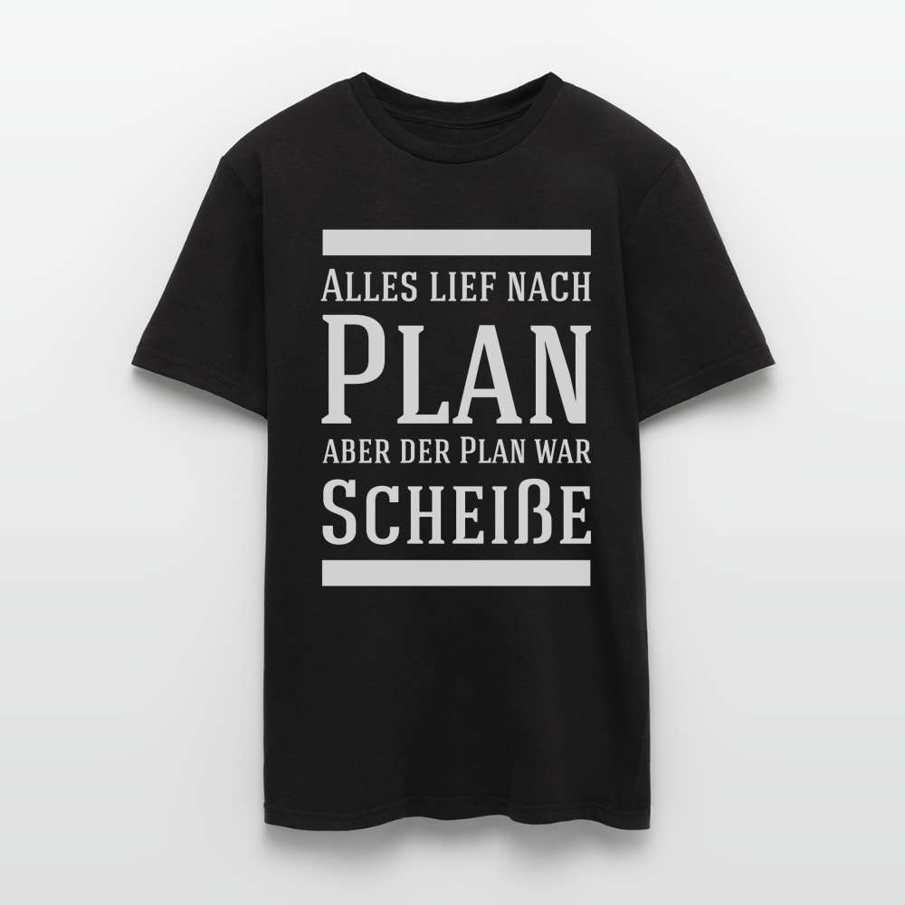 Männer T-Shirt "Alles lief nach Plan..." - Schwarz