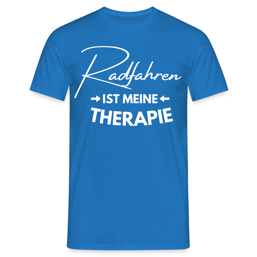 Männer T-Shirt "Radfahren ist meine Therapie" - Royalblau