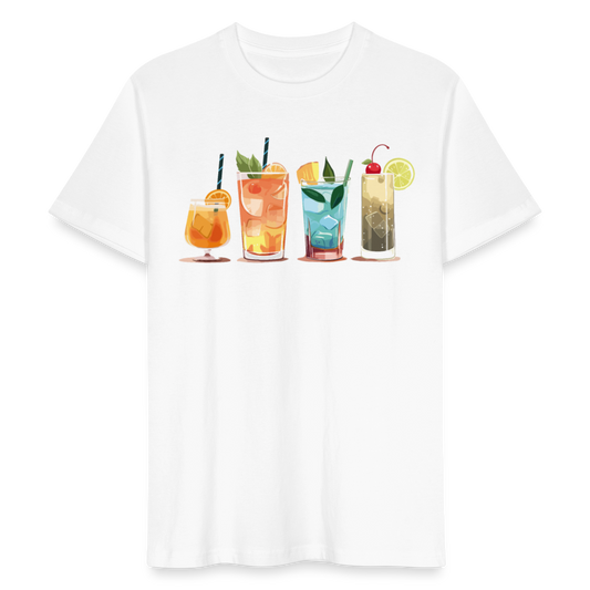 Unisex Bio-T-Shirt "Cocktailgläser" - Weiß