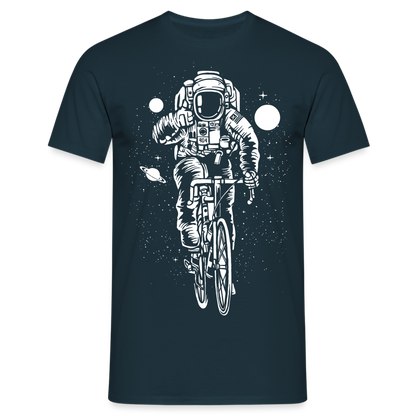 Männer Bio T-Shirt "Astronaut mit Fahrrad" - Navy
