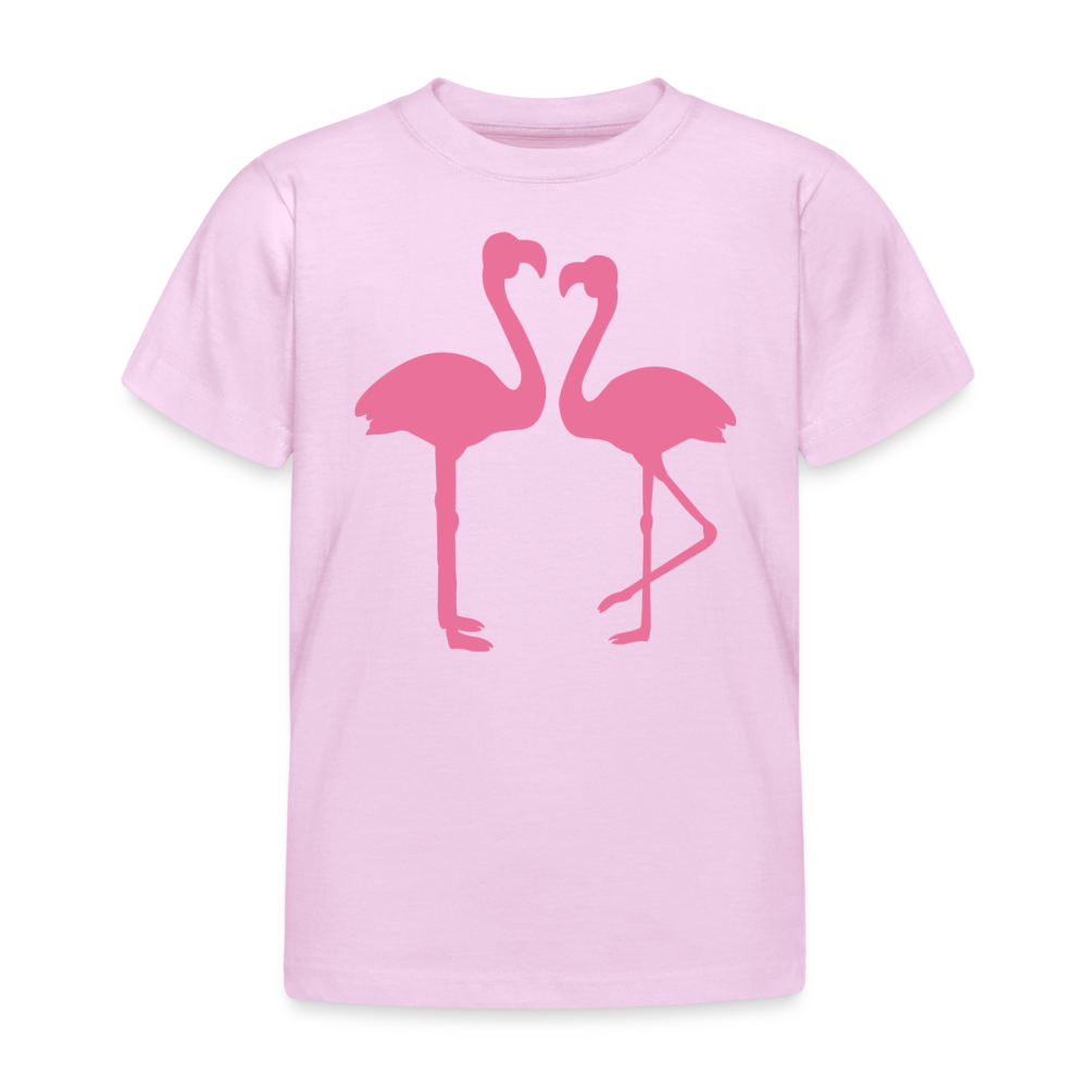 Kinder T-Shirt "2 Flamingos" - Hellrosa