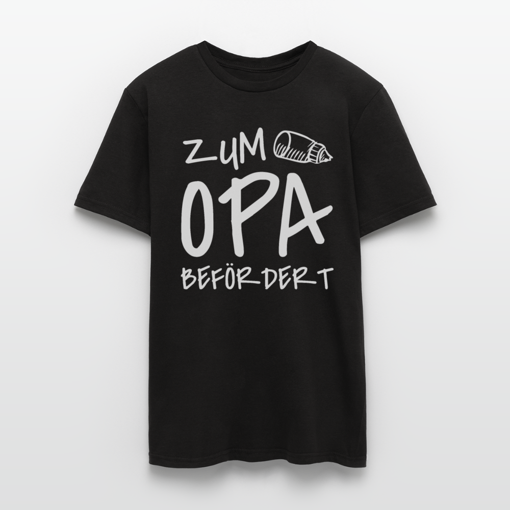 Männer T-Shirt "Zum Opa befördert" - Schwarz