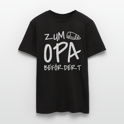 Männer T-Shirt "Zum Opa befördert" - Schwarz