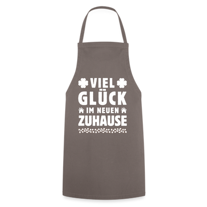 Kochschürze "Viel Glück im neuen Zuhause" - Grau