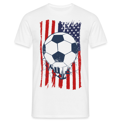 Männer T-Shirt "USA Fußball" - Weiß