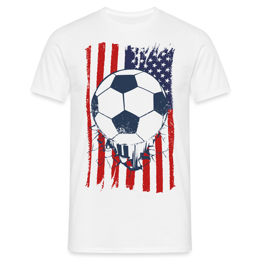 Männer T-Shirt "USA Fußball" - Weiß