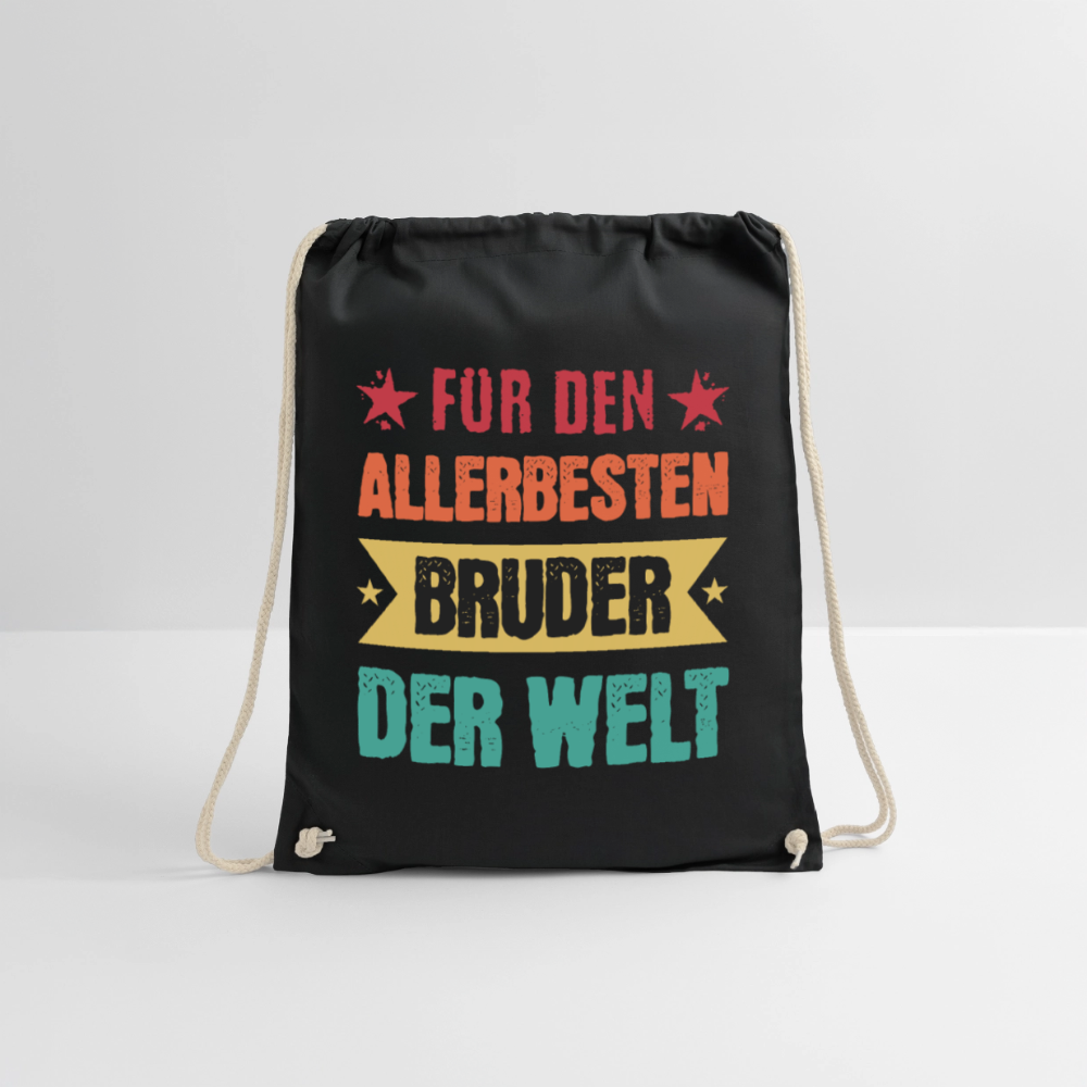 Turnbeutel "Für den allerbesten Bruder der Welt" - Schwarz