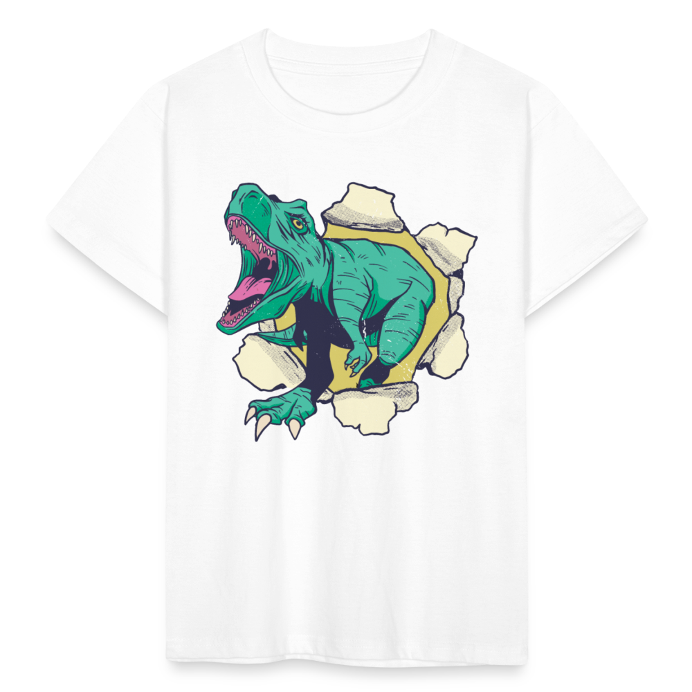 Kinder T-Shirt "Dinosaurier in Aktion" - Weiß