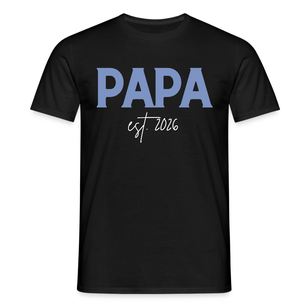 Männer T-Shirt "Papa seit 2026" - Schwarz