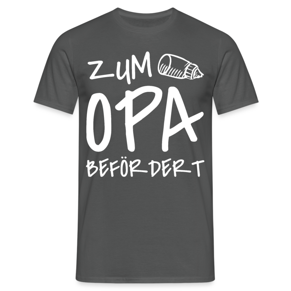 Männer T-Shirt "Zum Opa befördert" - Anthrazit