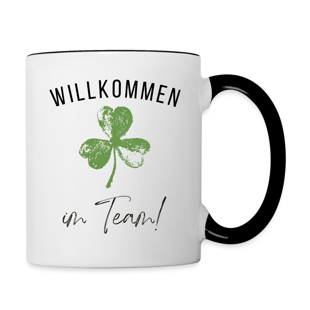 Willkommen im Team Tasse - Weiß/Schwarz