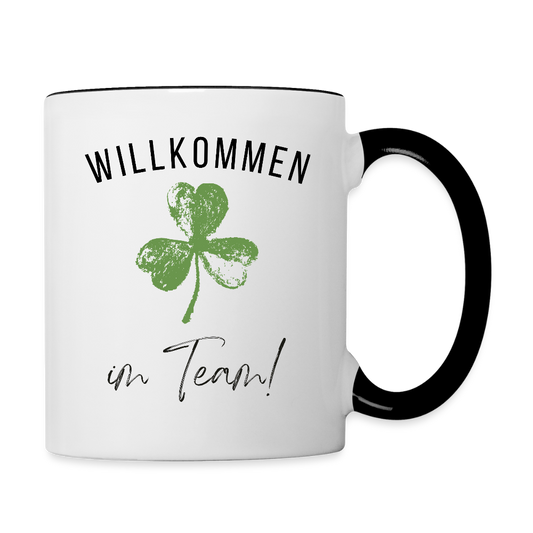 Willkommen im Team Tasse - Weiß/Schwarz