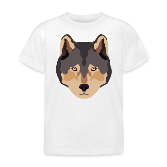 Kinder T-Shirt "Netter Wolf" - Weiß