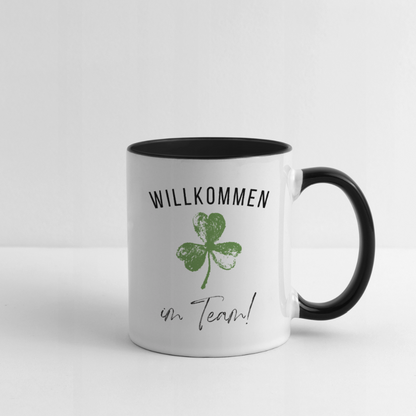 Willkommen im Team Tasse - Weiß/Schwarz