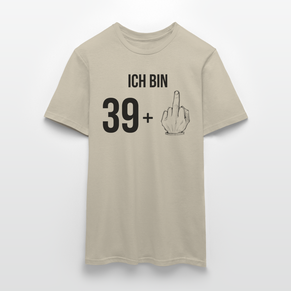 Männer T-Shirt "Ich bin 39 plus Mittelfinger" - Sandbeige