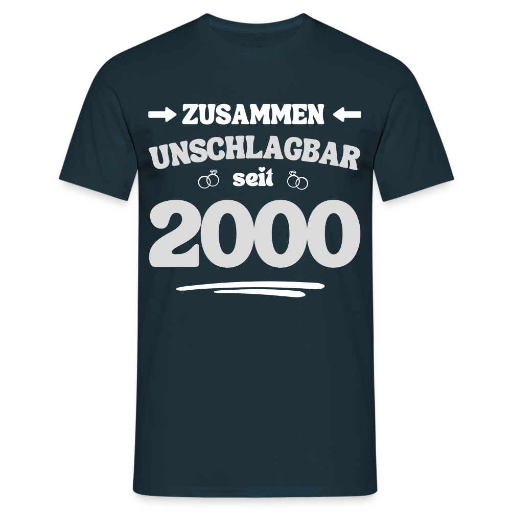 Männer T-Shirt "Zusammen unschlagbar seit 2000" - Navy