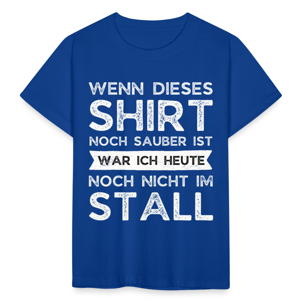 Kinder T-Shirt "Heute nicht im Stall" - Royalblau