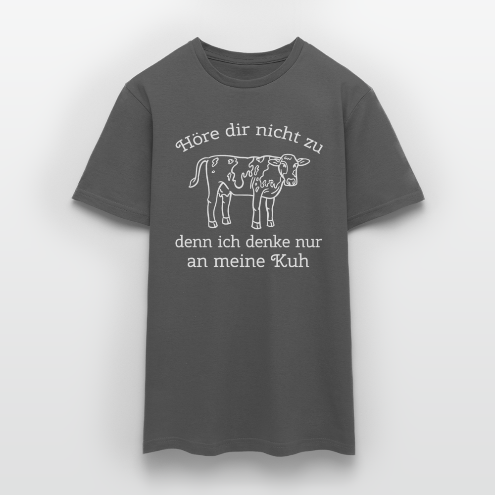 Männer T-Shirt "Denke nur an meine Kuh" - Anthrazit