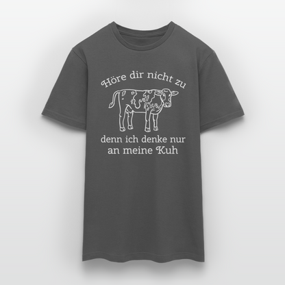 Männer T-Shirt "Denke nur an meine Kuh" - Anthrazit