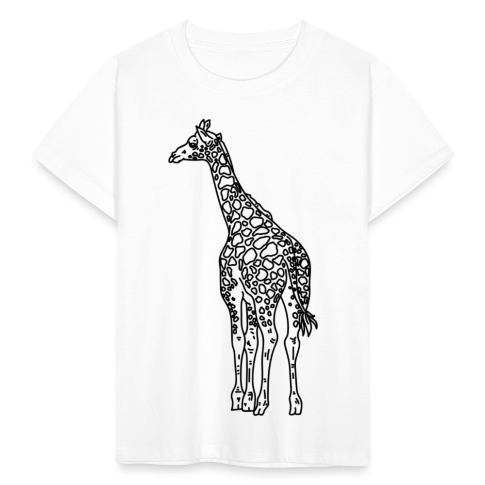 Kinder T-Shirt "Große Giraffe" - Weiß