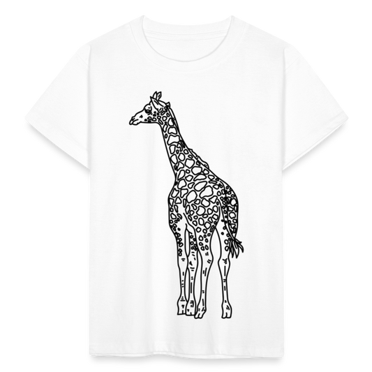 Kinder T-Shirt "Große Giraffe" - Weiß