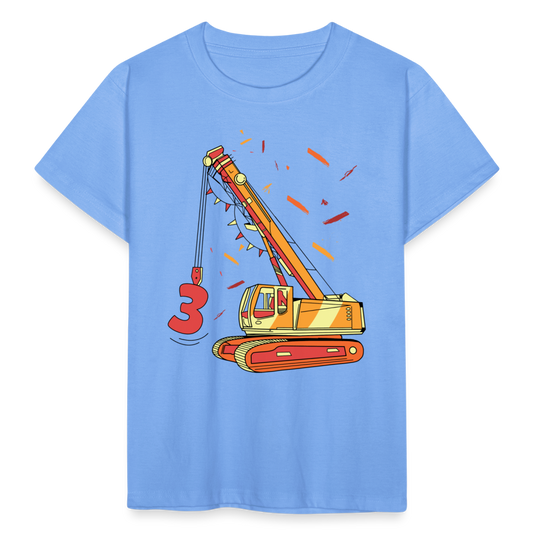 Kinder T-Shirt "Bagger 3 Jahre" - Himmelblau