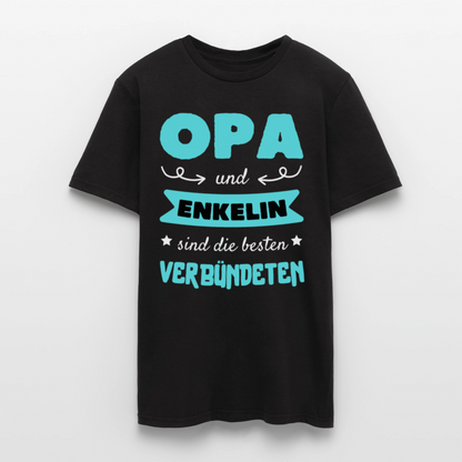 Männer T-Shirt "Opa und Enkelin sind die besten Verbündeten" - Schwarz