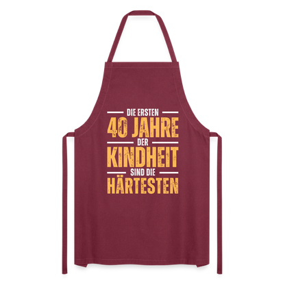 Kochschürze "Die ersten 40 Jahre" - Bordeaux