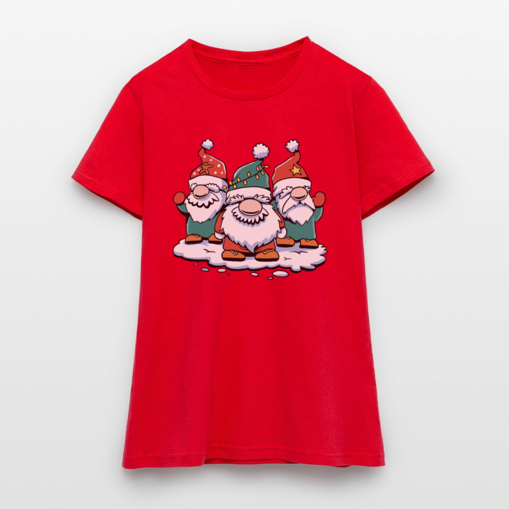 Frauen T-Shirt "Lustige Weihnachtswichtel" - Rot