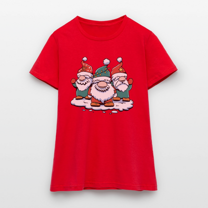 Frauen T-Shirt "Lustige Weihnachtswichtel" - Rot