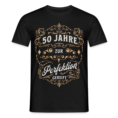Männer T-Shirt "50 Jahre zur Perfektion gereift" - Schwarz