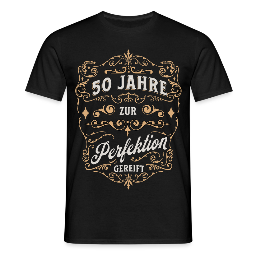 Männer T-Shirt "50 Jahre zur Perfektion gereift" - Schwarz