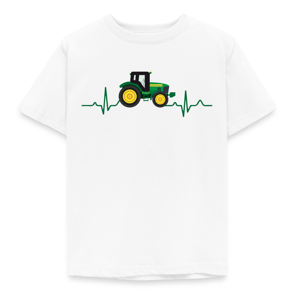 Kinder T-Shirt "Traktor Herzschlag" - Weiß